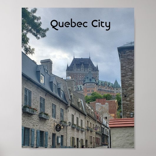 Historisch district in Quebec Poster (Voorkant)