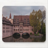 Historisch gebouw bij zonsondergang in Neurenberg, Muismat (Voorkant)