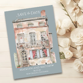 Historisch gebouw New Orleans waterverf Kaart