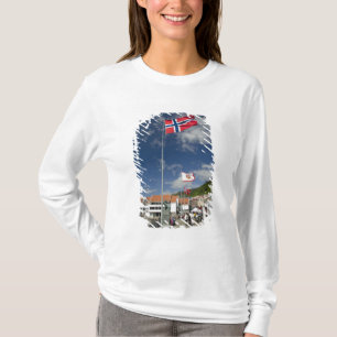 Historisch havengebied in het centrum van Bergen m T-shirt