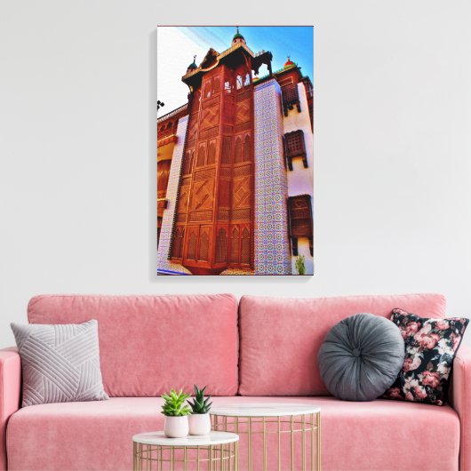 Historisch huis canvas afdruk (Insitu (Woonkamer))