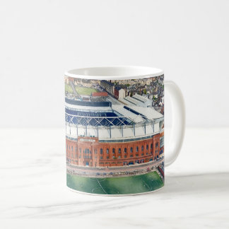 Historisch Ibrox-stadion Glasgow Aquarel Kunst Koffiemok