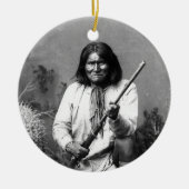 Historisch Iconisch Indiaas Geronimo Keramisch Ornament (Voorkant)