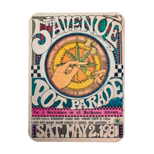 Historisch legaliseer het Poster met wiet-paden Magneet