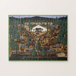 Historisch Logging Camp Puzzle Legpuzzel