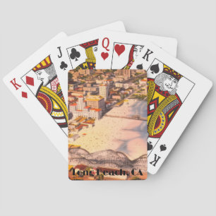 Historisch Long Beach, California Boardwalk-uitzic Pokerkaarten
