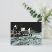 Historisch man op de maan briefkaart (Staand voorkant)