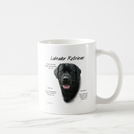 Historisch ontwerp voor labrador Retriever (blk) Koffiemok (Rechts)
