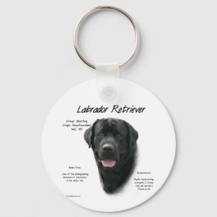 Historisch ontwerp voor labrador Retriever (blk) Sleutelhanger