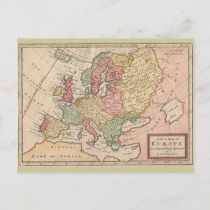 Historisch overzicht 1721 van Europa Briefkaart