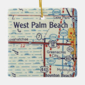Historisch overzicht West Palm Beach Keramisch Ornament (Voorkant)