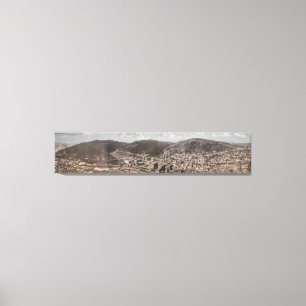 Historisch panorama van DEADWOOD South Dakota 1902 Canvas Afdruk