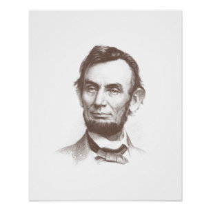 Historisch portret van president Abraham Lincoln Perfect Poster