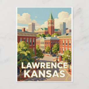 Historisch Reis Lawrence Kansas Briefkaart
