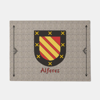 Historisch schild van Alferez op Cobblestone Deurmat