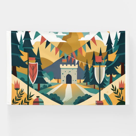 historisch-schilderij-afbeelden-bunting-banners spandoek (Horizontaal)