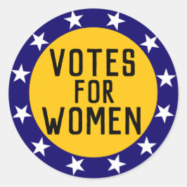 Historisch stemrecht Stemmen voor Vrouwen 12 Sterr Ronde Sticker