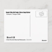 Historisch Sumpter Gold Dredge en Railway Park Briefkaart (Achterkant)