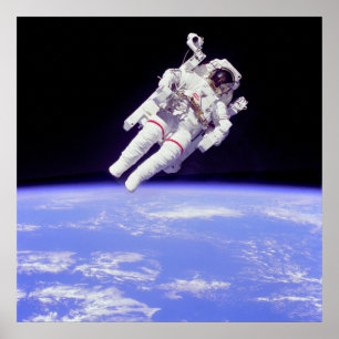 Historisch Untethered Space Walk Poster