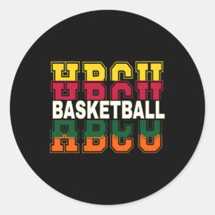 Historisch Zwart College University Basketbal P Ronde Sticker