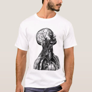 Historische anatomische torso tekening T-shirt