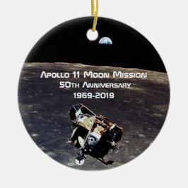 Historische Apollo 11 Moon Mission 50th Jubileum Keramisch Ornament