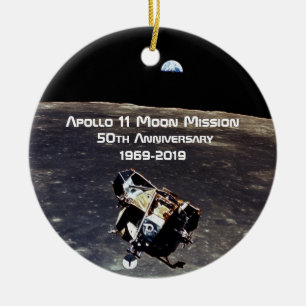 Historische Apollo 11 Moon Mission 50th Jubileum Keramisch Ornament