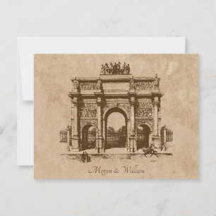  Historische Architectuur Wedding briefkaart