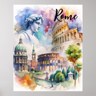 Historische bezienswaardigheden van Rome Poster
