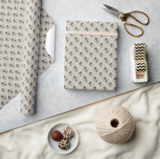 Historische Bloemen Cadeaupapier