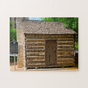 Historische blokhut Texas. Legpuzzel