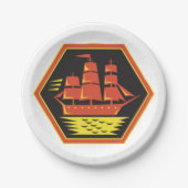 Historische Borden voor Clipper Ship Paper Papieren Bordje (Voorkant)