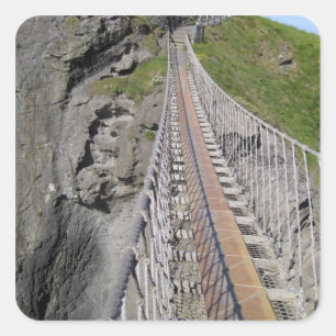 Historische brug van Carrick-a-rede, noordelijk Vierkante Sticker