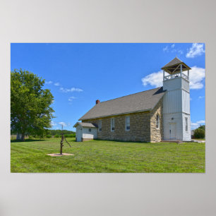 Historische Buck Creek School, Perry, Kansas Poster