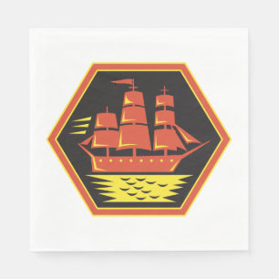Historische Clipper Ship Napkins Servet