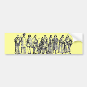 Historische Costumes-Bumpersticker Bumpersticker
