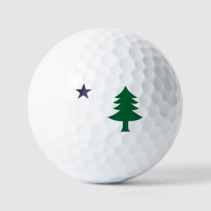 Historische dennenboomvlag van Maine (1901–1909) Golfballen