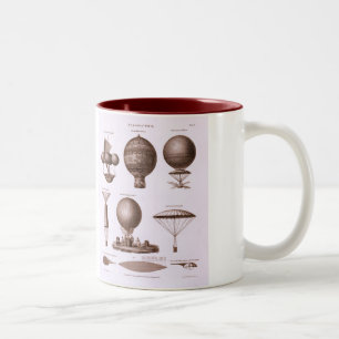 Historische Design van Hot Air Tweekleurige Koffiemok