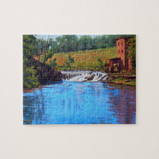 Historische Dillard graanmolen aan Missouri Ozark Legpuzzel