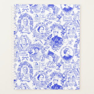 Historische feministische pioneers Blue Toile Planner