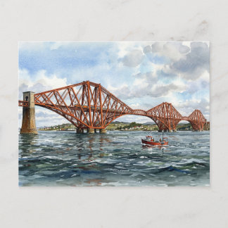 Historische Forth-spoorbrug Schotland Aquarel Briefkaart