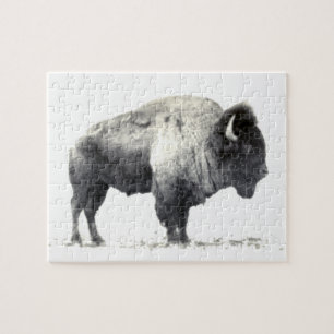 Historische foto van American Bison Legpuzzel