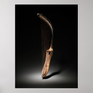 Historische foto van de Egyptische arching Harp Poster