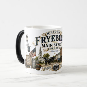 Historische Fryeburg Main Street Collage Kleur Magische Mok