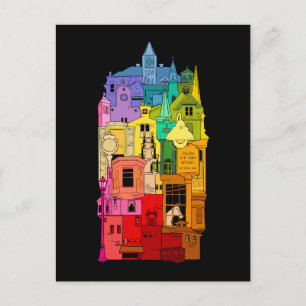 Historische Galena Illinois Regenboog Briefkaart