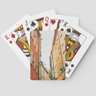 Historische Gamla Stan, Oude Stad van Stockholm Pokerkaarten