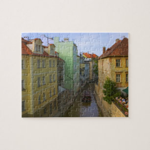 Historische gebouwen met kanaal, Praag, Tsjechië Legpuzzel