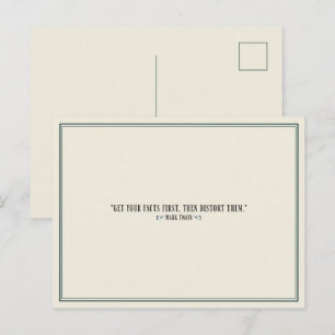 Historische Geest - Mark Twain Citaat Feiten Eerst Briefkaart