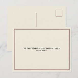 Historische Geest - Mark Twain Citaat Vooruitkomen Briefkaart