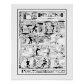 Historische Haarbreedte Harry Cartoon 1918 Perfect Poster (Voorkant)